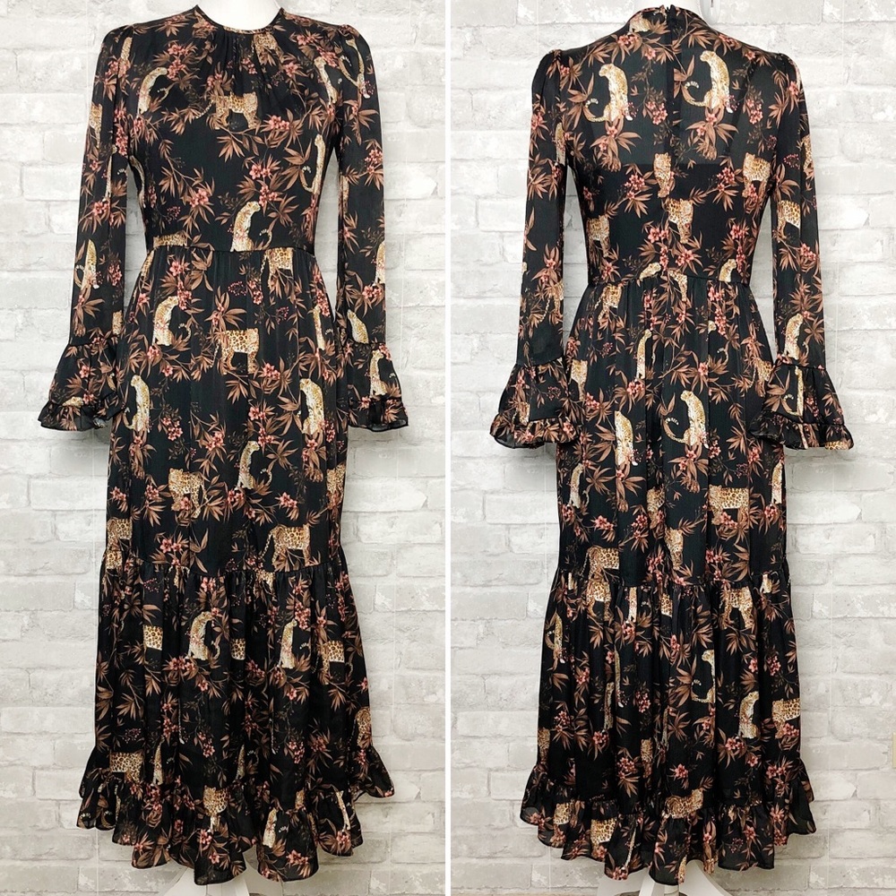 GENERATION LOVE NWOT Blaine Leopard Maxi Dress XS - Picture 4 of 16